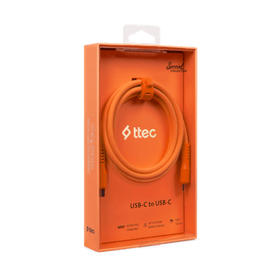 Ttec USB-C - USB-C 120cm 60W PD/QC Hızlı Şarj/Data Kablosu Neon Turuncu