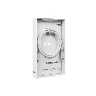 Tttec USB-C - Lightning Hızlı Şarj Kablosu 120cm Beyaz