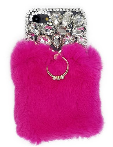 Tüylü Taşlı 8G Kılıf