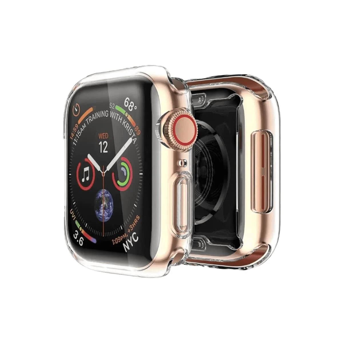 BINANO APPLE WATCH 41MM SILIKON KASA VE EKRAN KORUYUCU SEFFAF