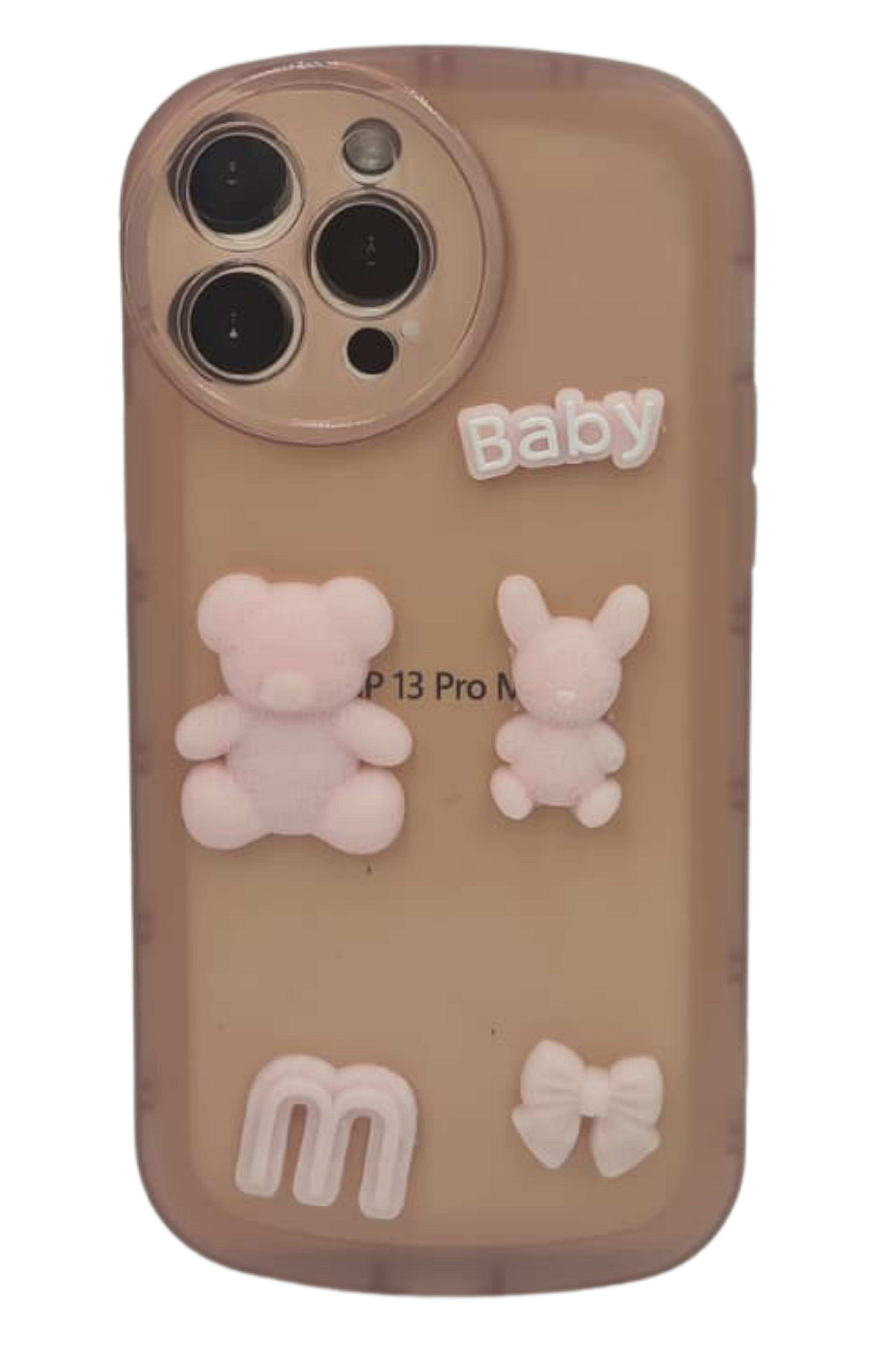 Iphone 13 Pro Max Şeffaf Ayıcıklı Kılıf