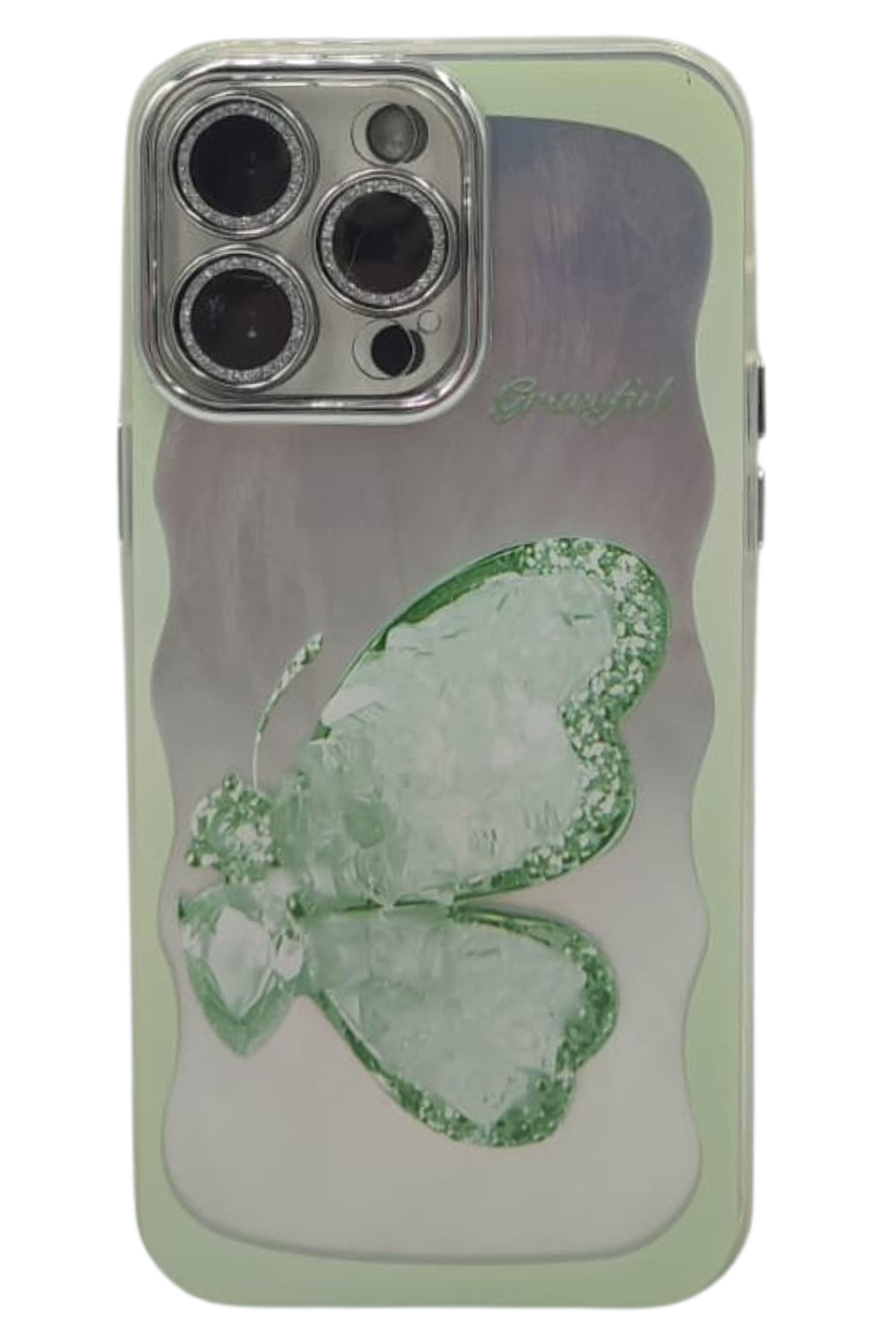 iPhone 14 Pro Max Desenli Kelebek Kılıf