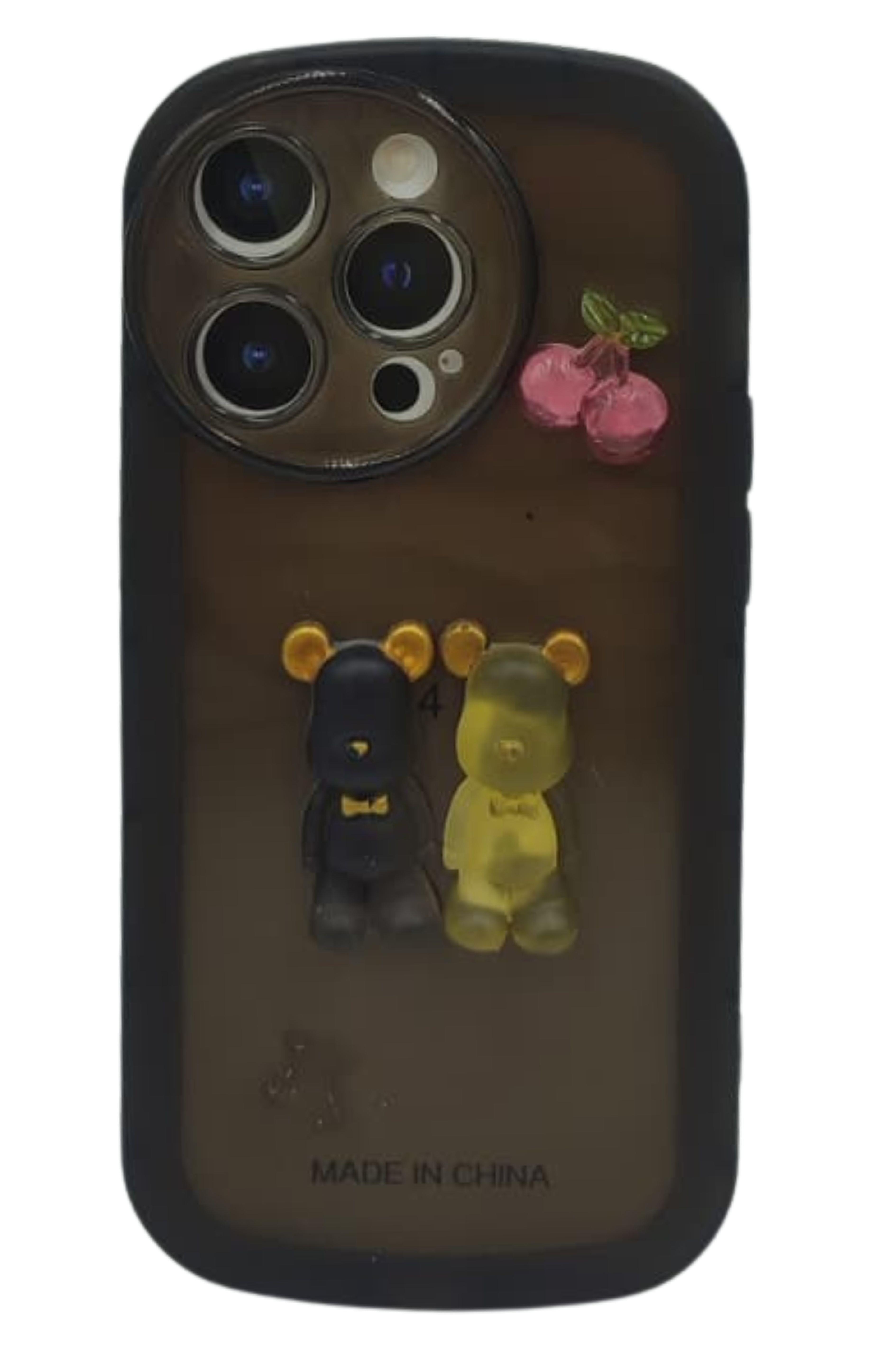 Iphone 14 Pro Şeffaf Ayıcıklı Kılıf