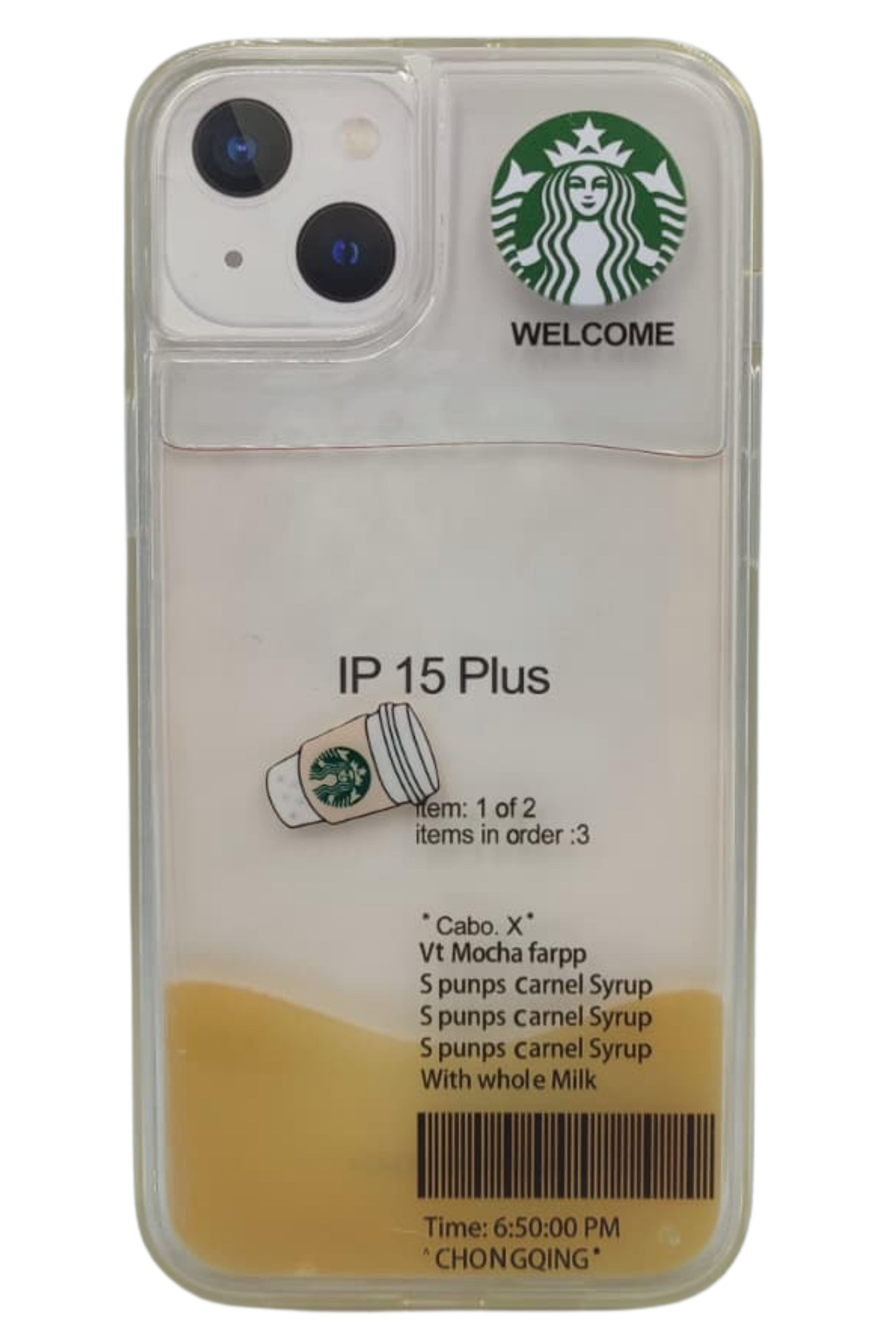 Iphone 15 Plus Sulu Starbucks Latteli Kılıf