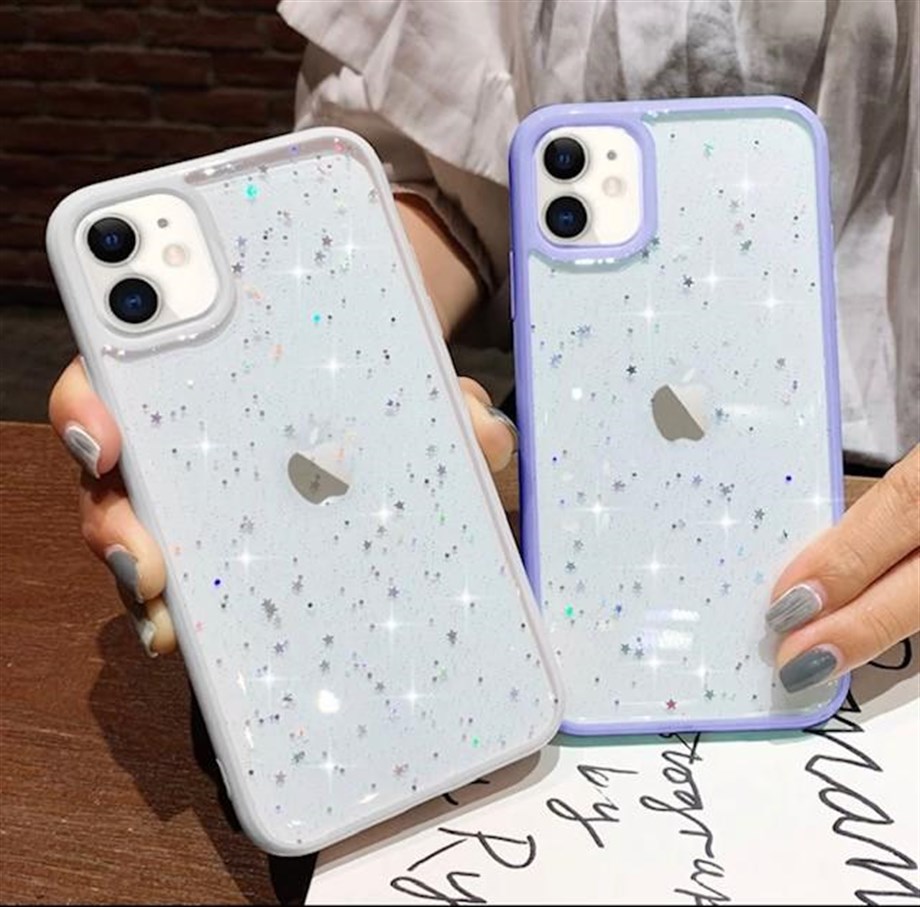 Iphone 6S Şeffaf Simli Yıldız Kılıf