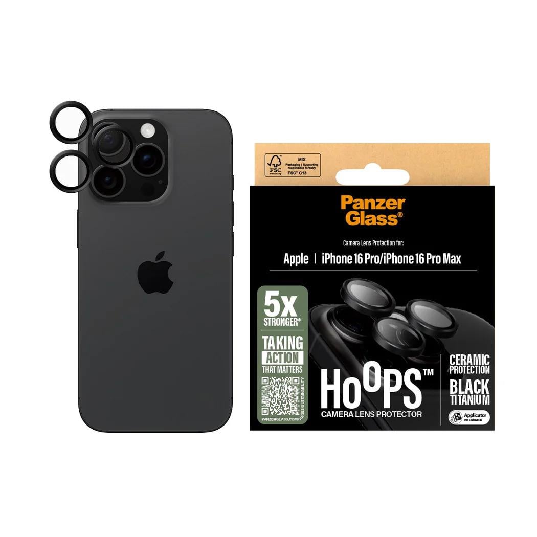 PanzerGlass iPhone 16/16 Plus Hoops Seramik Kamera Koruyucu