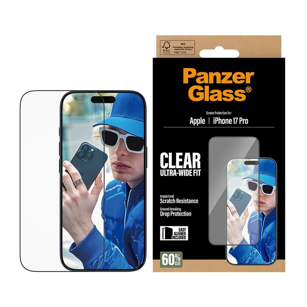 PanzerGlass Screen Protector iPhone17 Pro /UWF w.EasyAligner