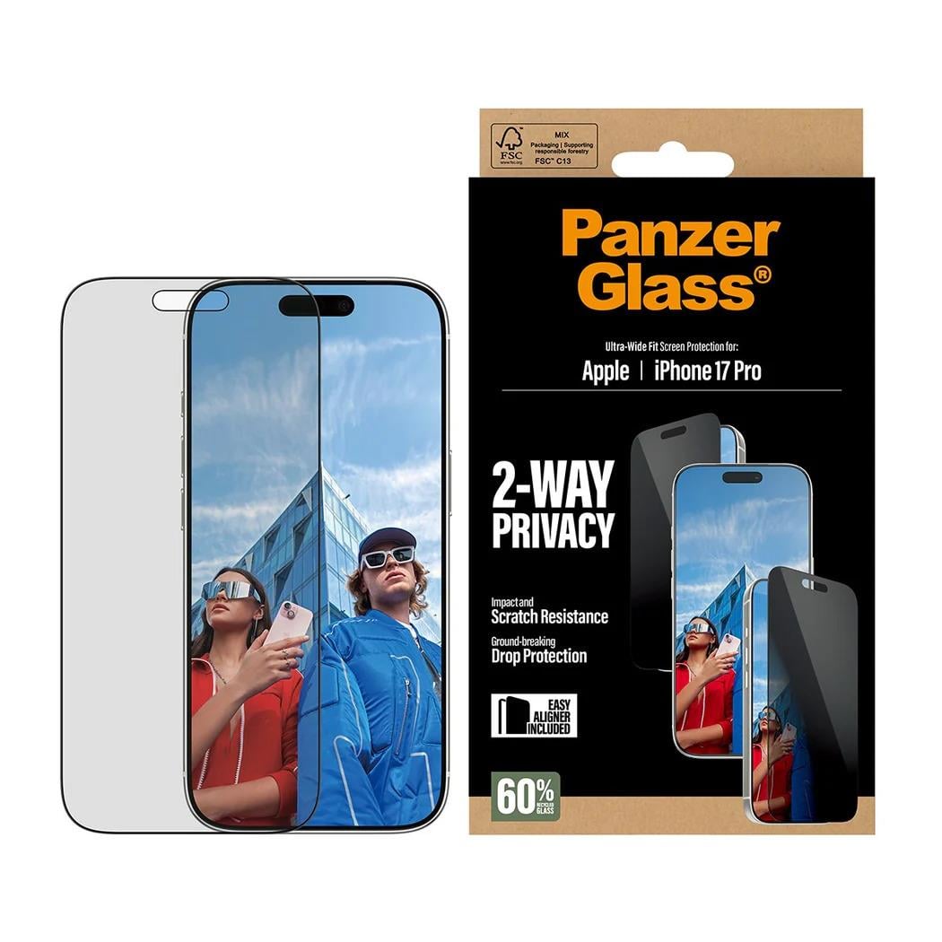 PanzerGlass Way Privacy ScreenProtector iPhone 17 Pro/UWF w.EasyAligner