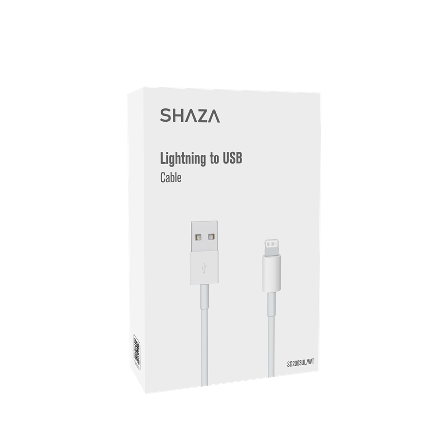 Shaza Orijinal Sarım Usb- A To Lightning Şarj/ Veri Kablosu- Beyaz