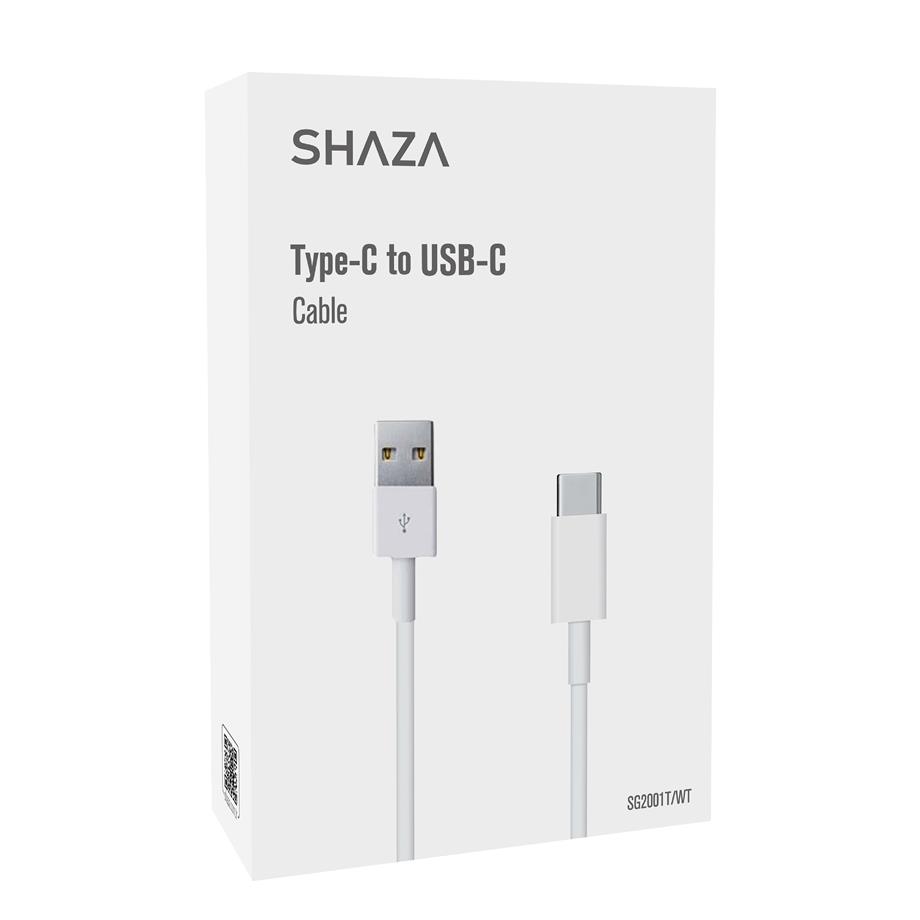 Shaza Orijinal Sarım Usb- A To Type-C Şarj/ Veri Kablosu Beyaz