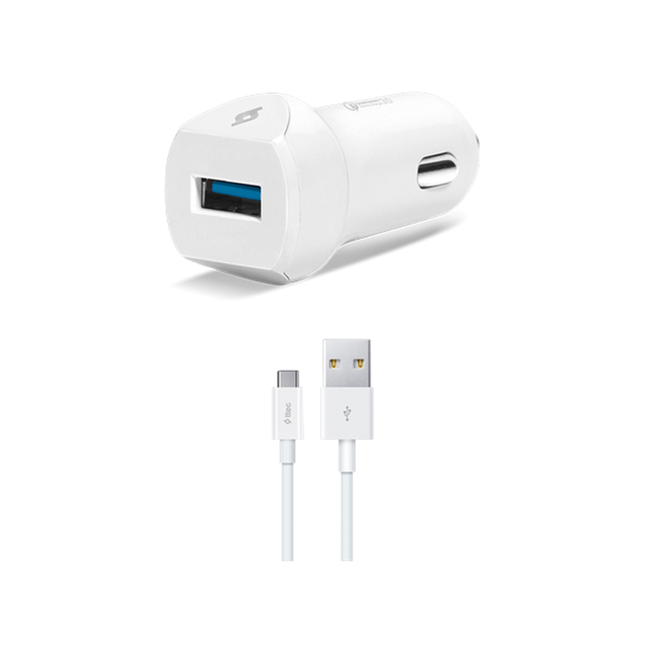 ttec SpeedCharger QC 3.0 Araç Şarj Aleti + USB-C Kablo