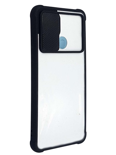 Kamera Sürgülü Kılıf Oppo A15S - Siyah