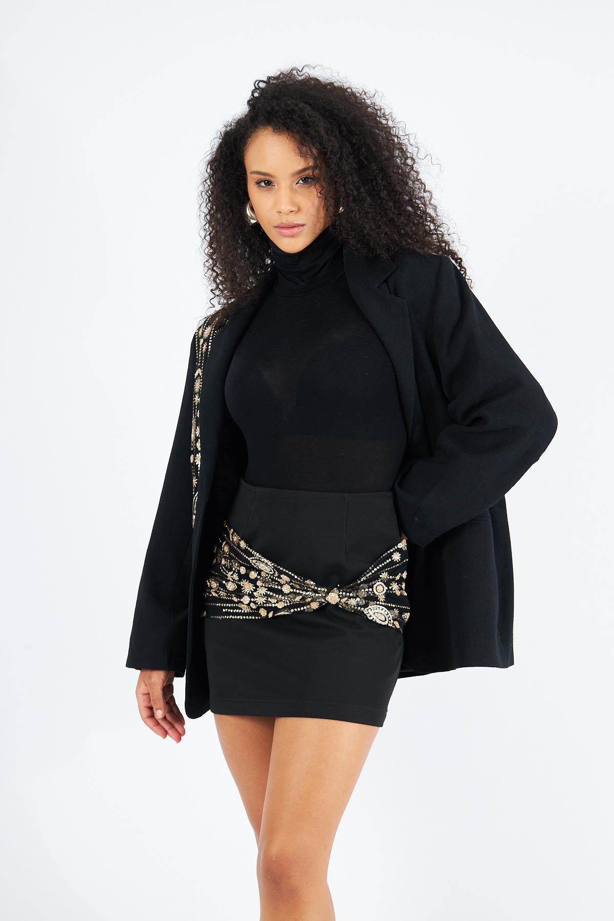 Amly Black Mini Skirt