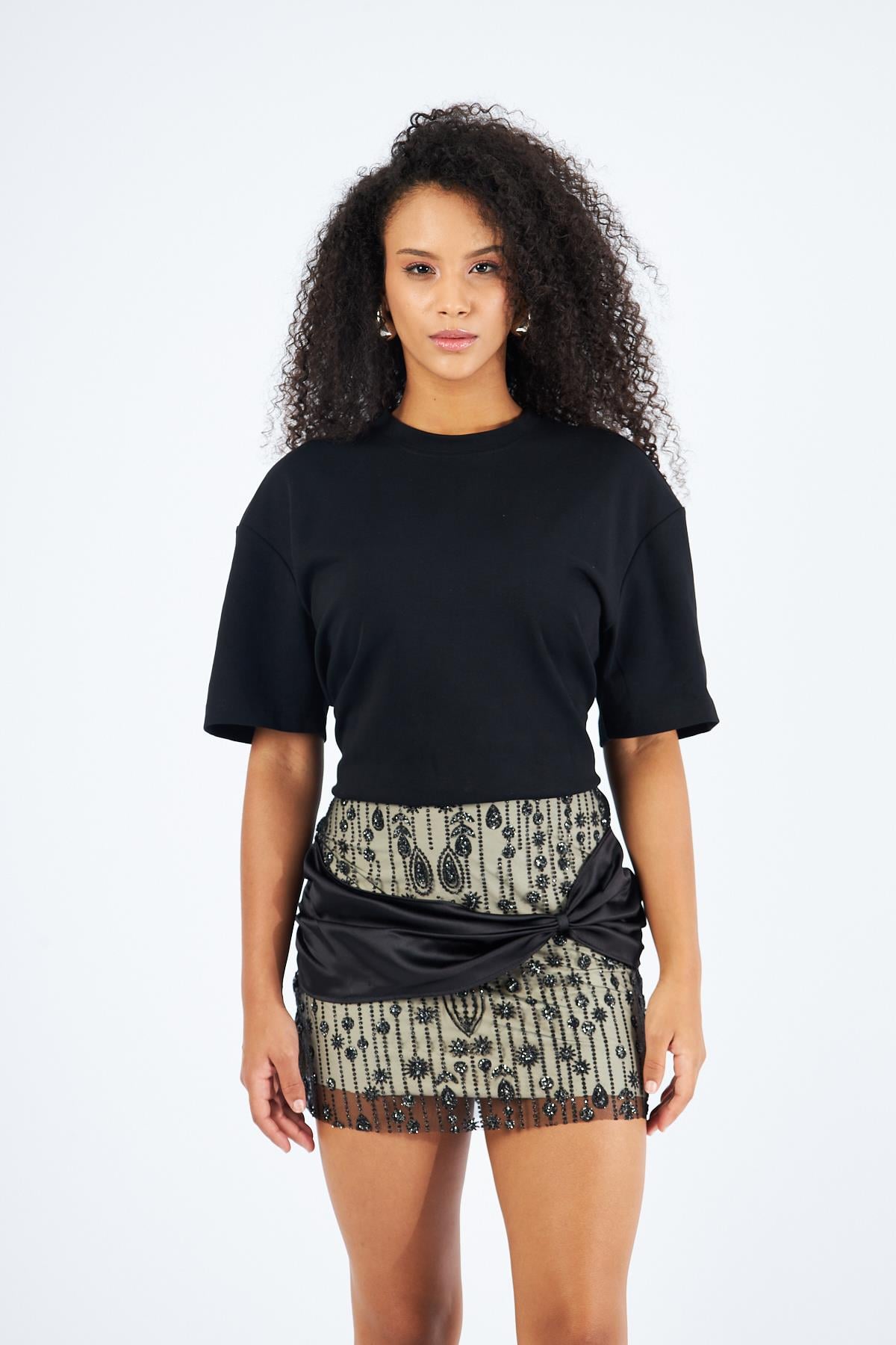 Aurora Black Mini Skirt