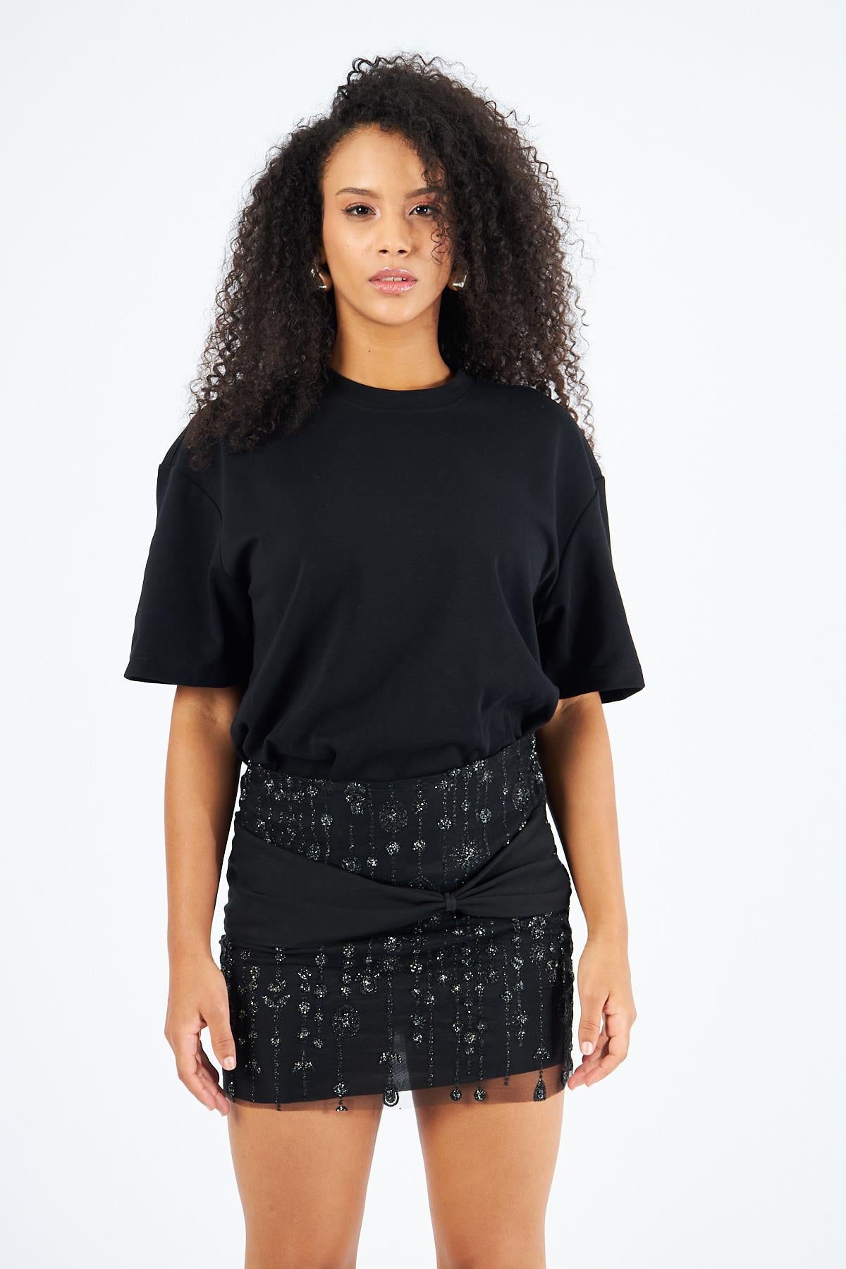 Bloom Black Mini Skirt