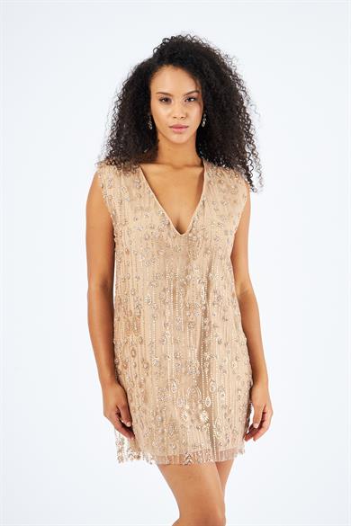 Aelin Crystal-Embellished Dress