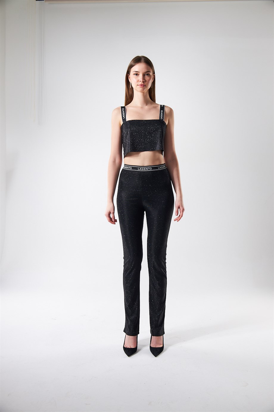Glitter Black Pants