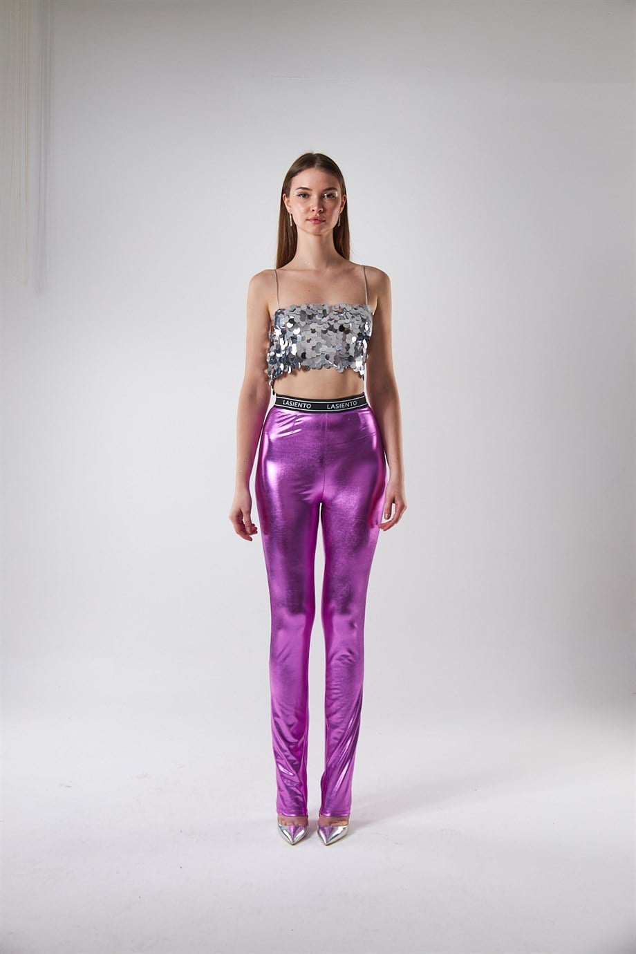 Metallic Pink Pants