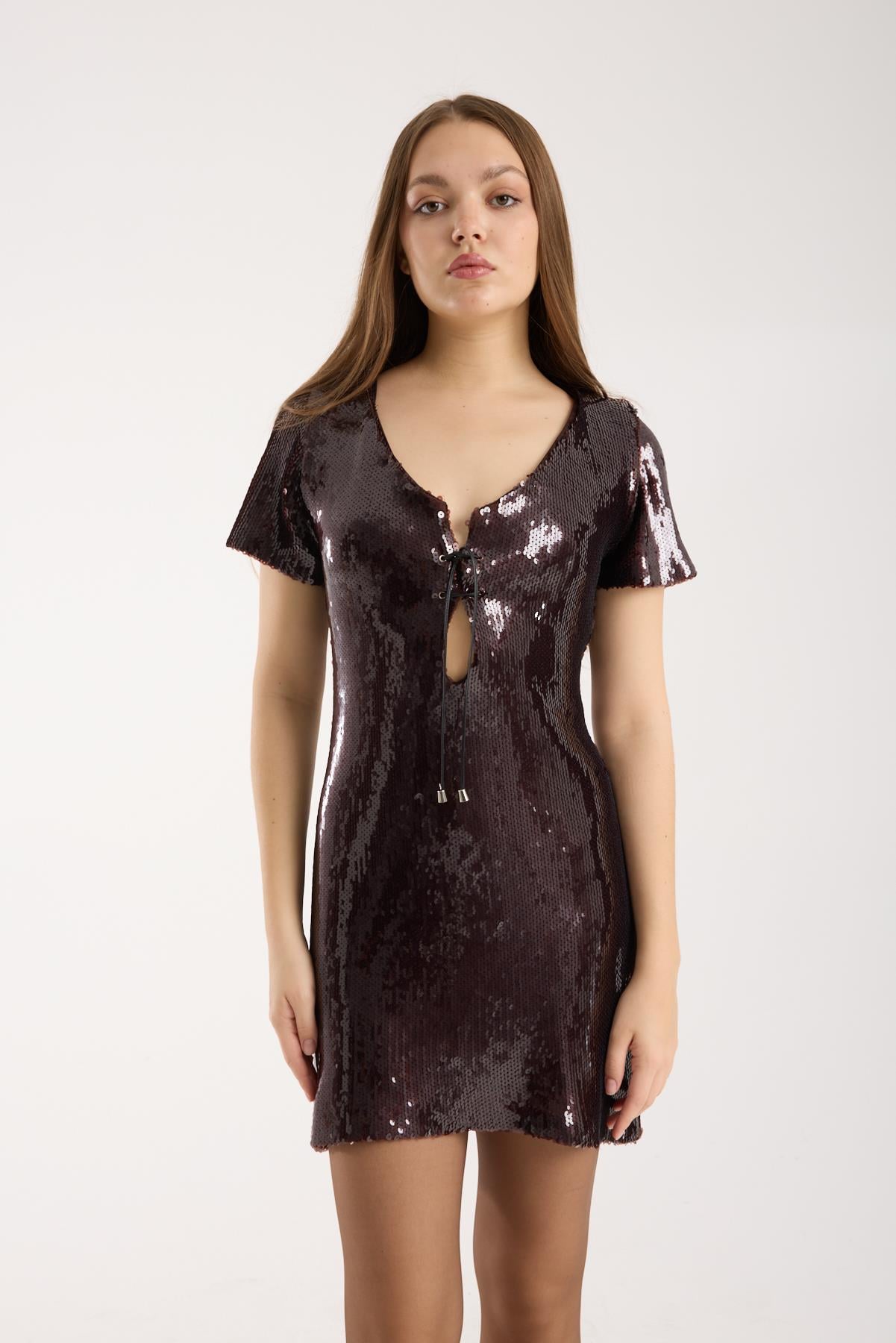 Midnight Eclipse Sequined Mini Dress