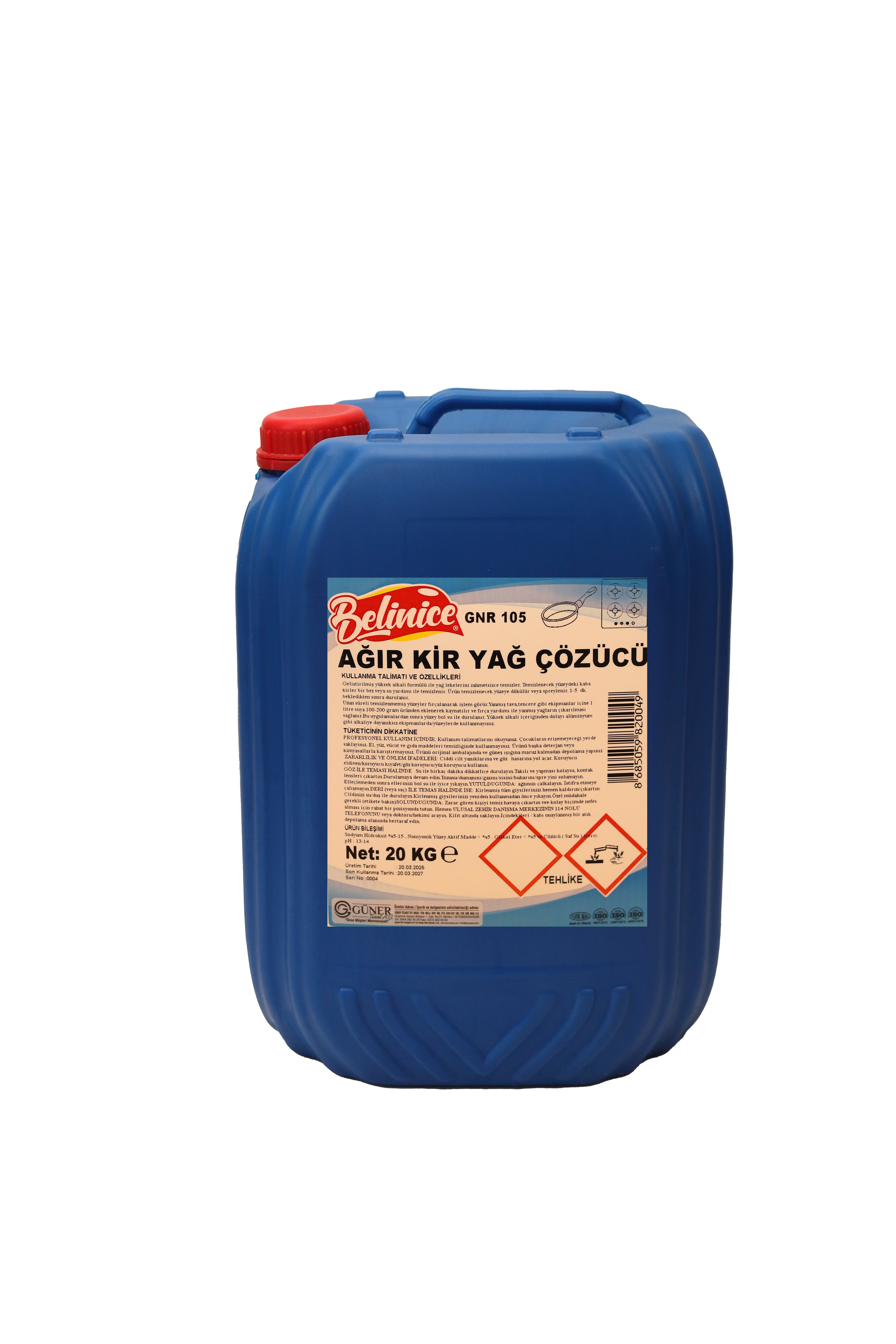 GNR 105 BELİNİCE AĞIR KİR YAĞ ÇÖZÜCÜ 20 KG