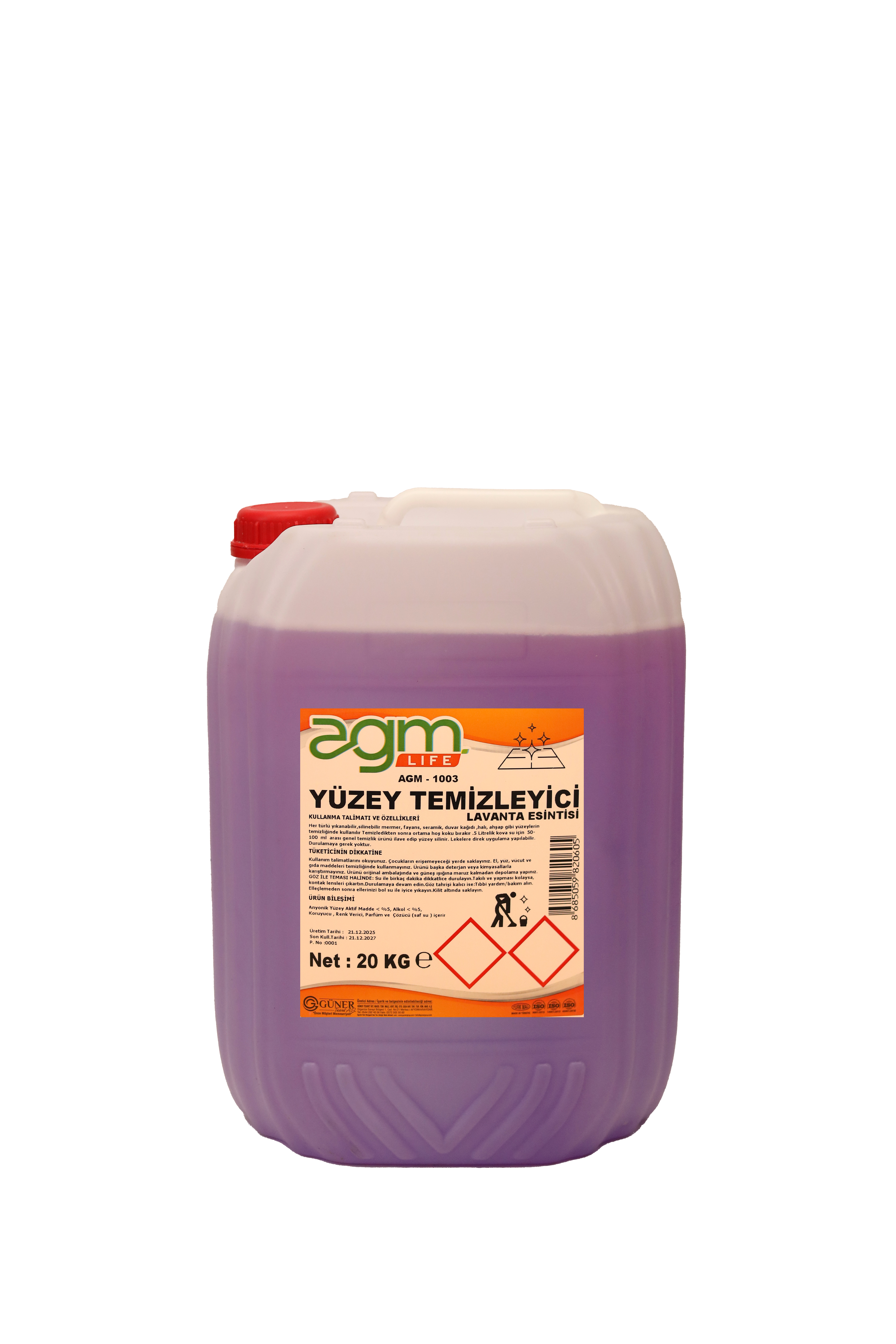 AGM 1003 AGM LİFE  LAVANTA  YÜZEY TEMİZLEYİCİ 20 KG