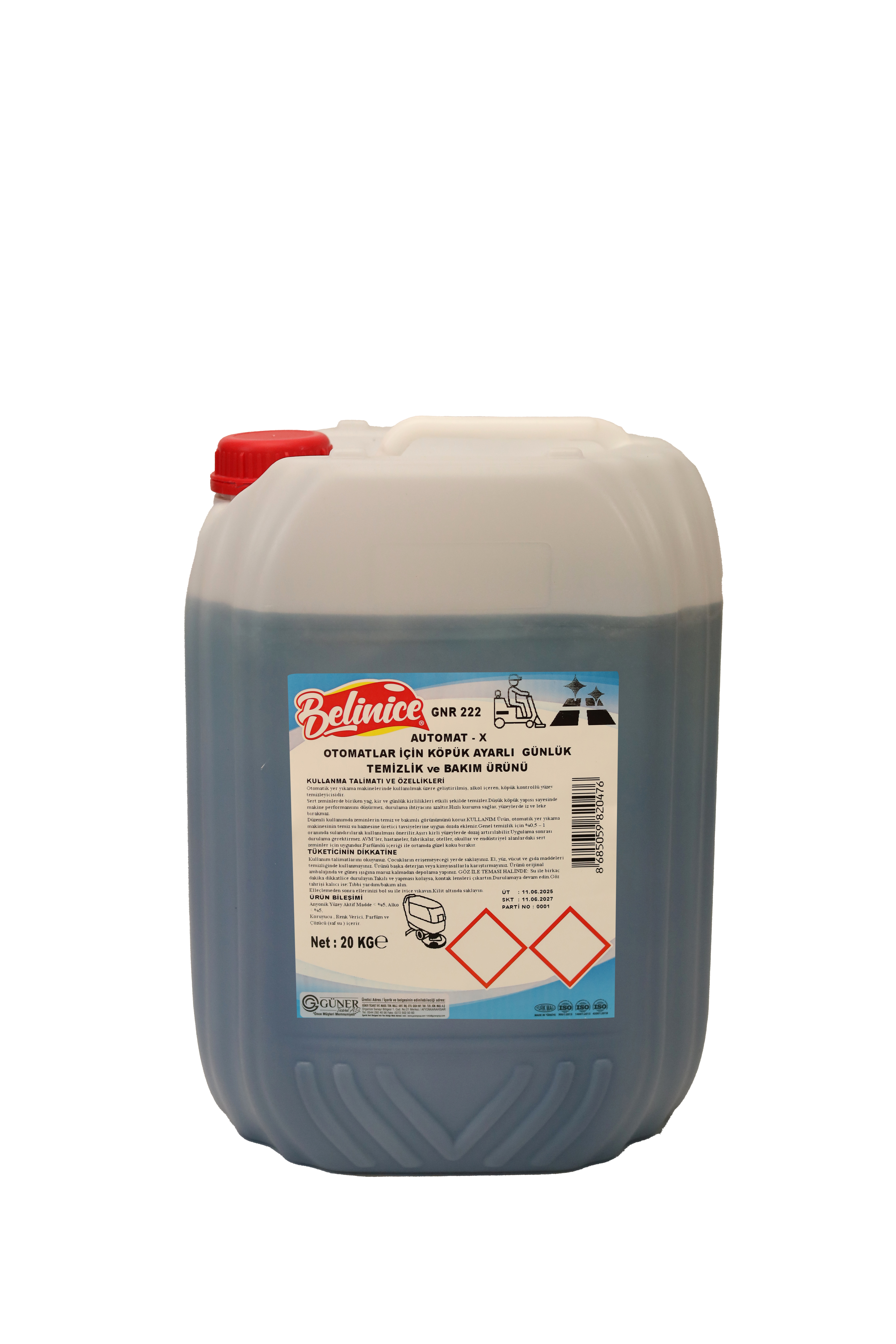 GNR 222 BELİNİCE AUTOMAT-X OTOMAT TEMİZLEYİCİ 20 KG