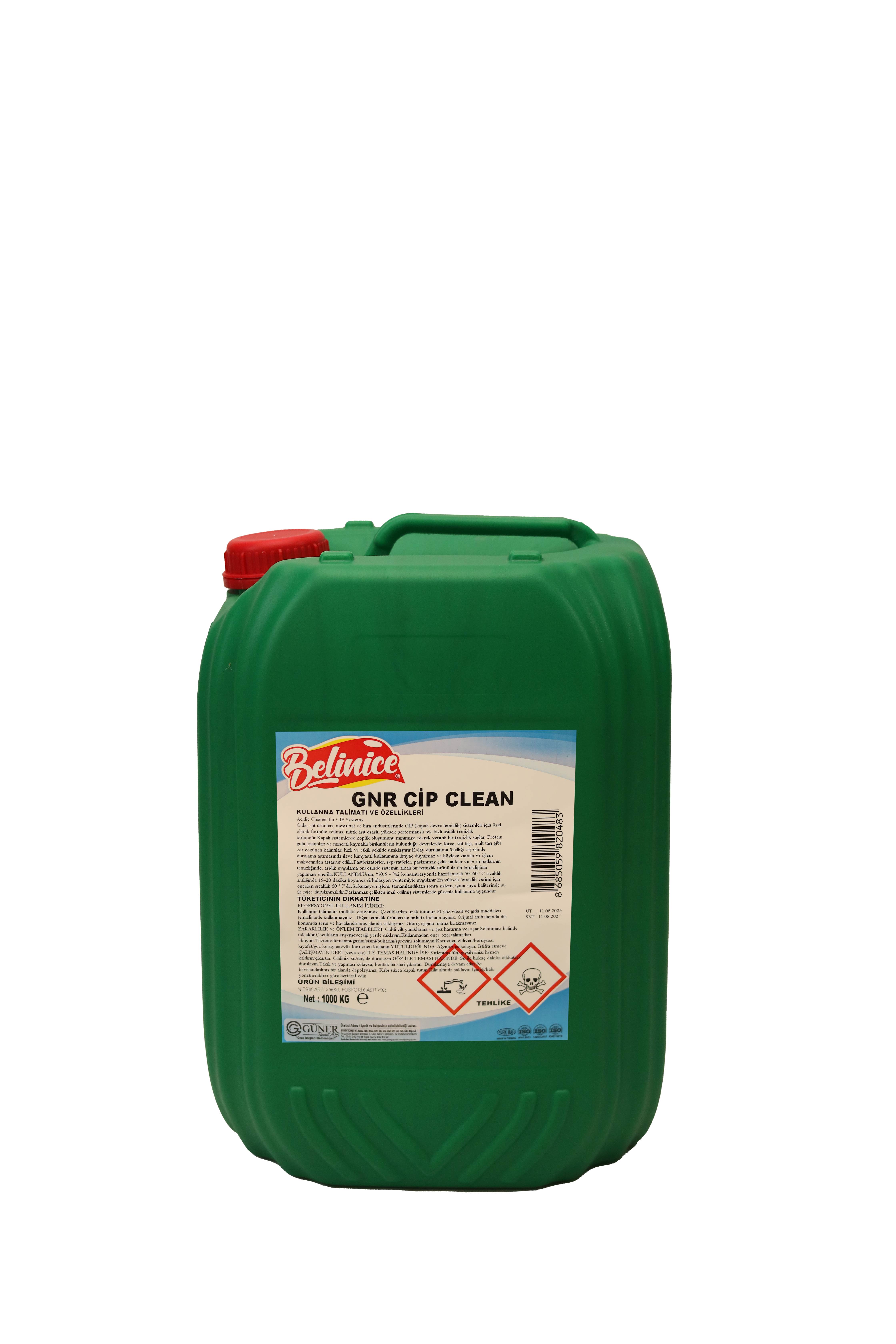 GNR 401 BELİNİCE CIP CL-KLOR BAZLI ALKALİ CİP TEMİZLEYİCİ 25 KG