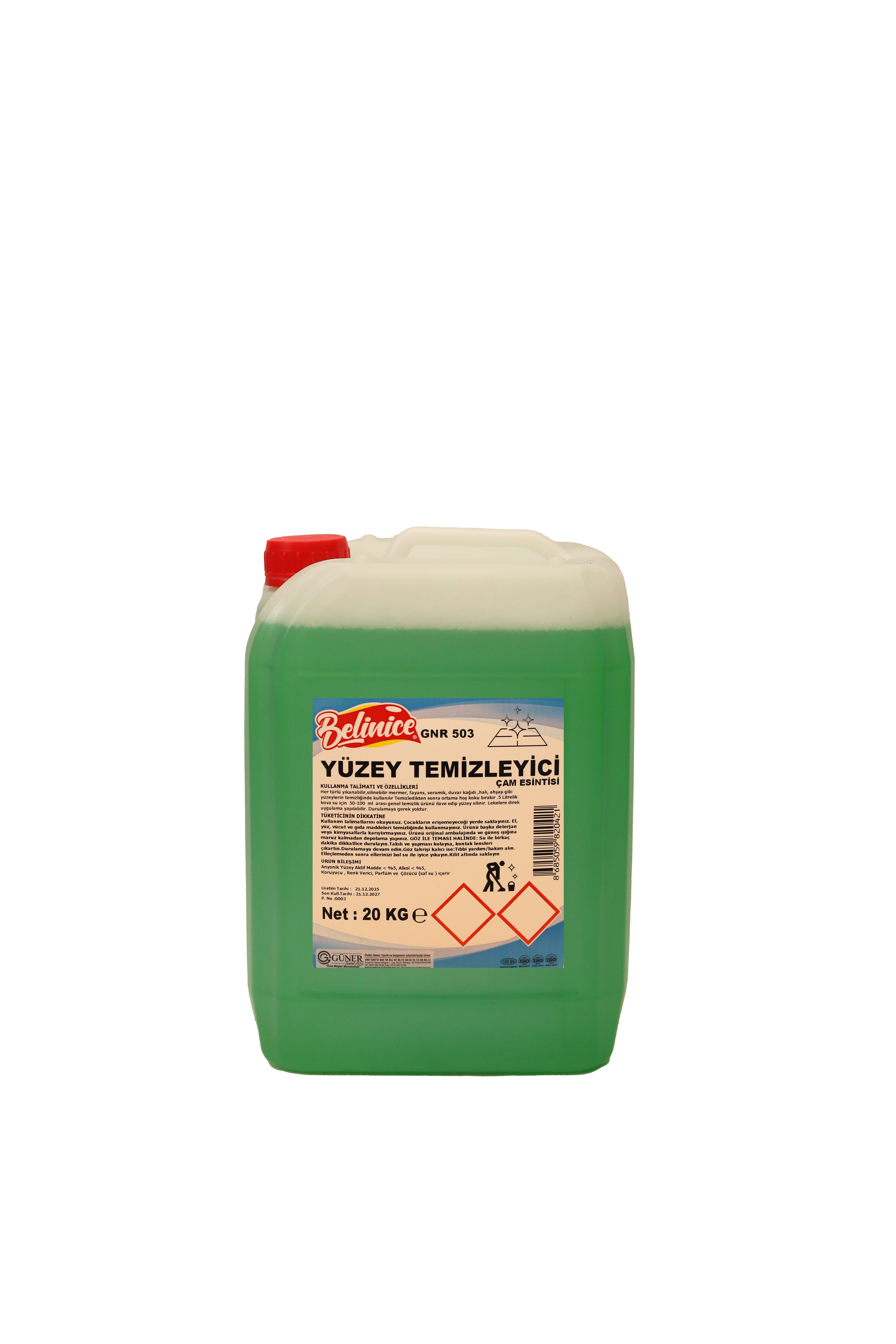 GNR 503 BELİNİCE YÜZEY TEMİZLEYİCİ ÇAM KOKULU 20 KG