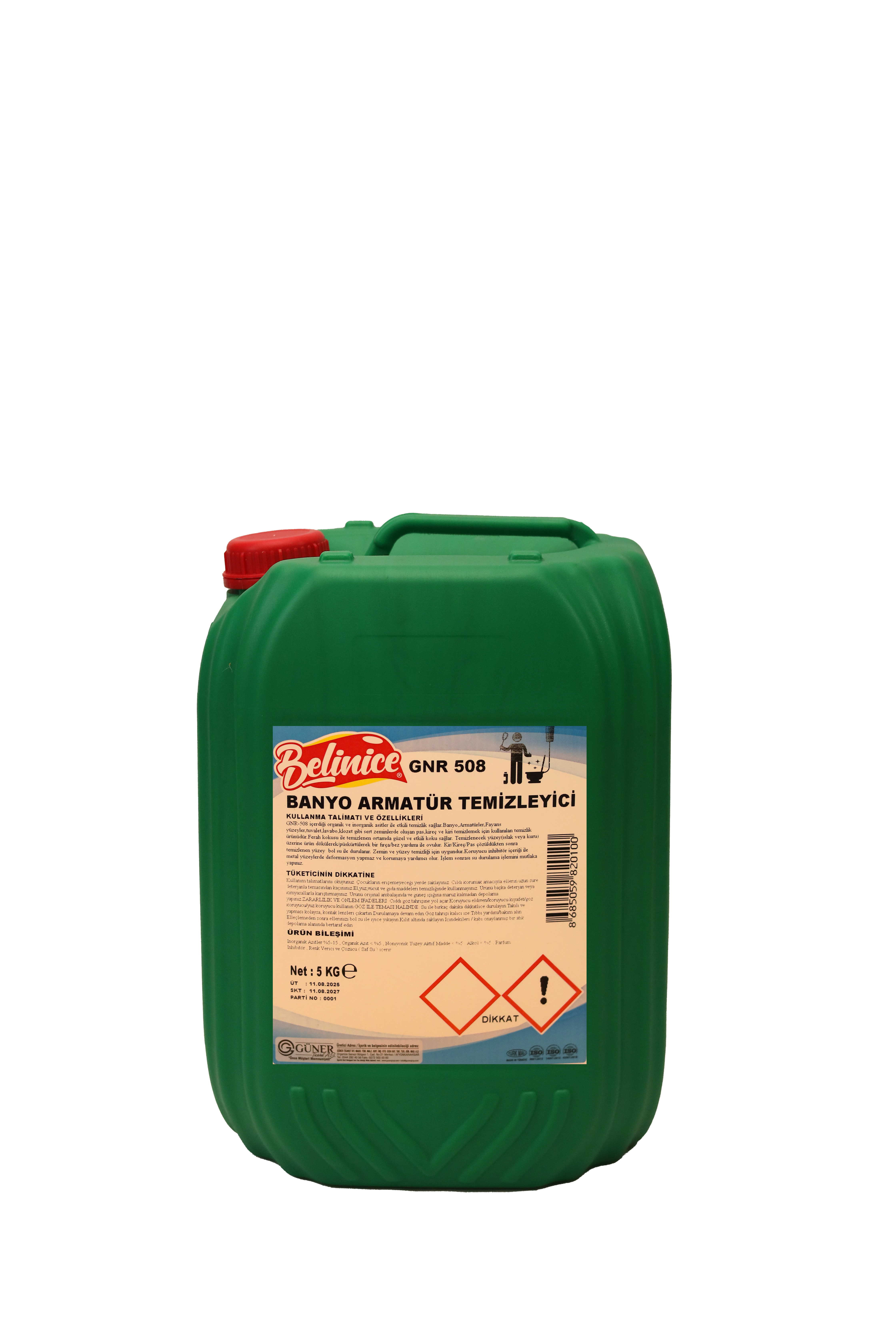 GNR 508 BELİNİCE BANYO ARMATÜR TEMİZLEYİCİ 5 KG