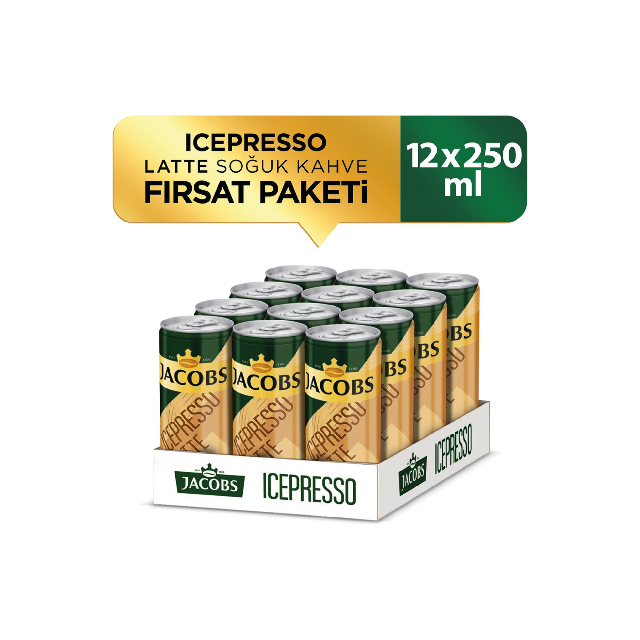 JACOBS ICEPRESSO LATTE 250ML X 12 ADET | Fastted - Firmanız İçin