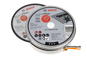 Bosch 115x1x22,23 mm Standard For Inox Aşındırıcı Disk 10lu - 2608603254