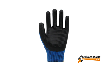 Beybi PN5 Zebra Polyester Örme Nitril İş Eldiveni 10 Numara