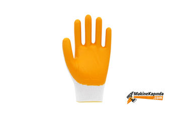 Beybi PN7 Polyester Örme Nitril Eldiven No:10