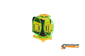 Rtrmax RTM059 Profesyonel Li-ion Şarjlı 4X360 Yeşil Lazer Distomat