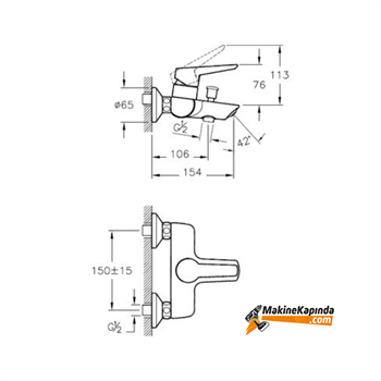 Artema A42676 Win S Banyo Bataryası