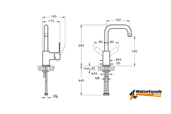 Artema Flo S A41939 Döner Borulu Krom Lavabo Bataryası
