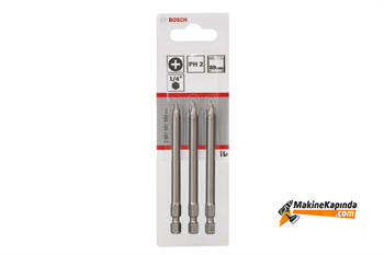Bosch Extra Hard PH2x89 mm Ekstra Sert Vidalama Ucu - 3lü