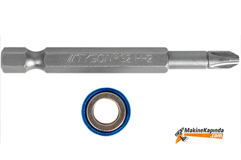 Tyson PH2X65 mm S2 Çeliği Tek Yönlü Mıknatıs Uçlu Bits Uç (1 Adet)