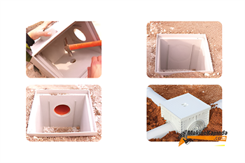 20x20 Plastik Yeraltı Buat ve Rögar Kapağı Kutusu (menhol)