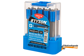 Tyson PH2X65 mm S2 Çeliği Tek Yönlü Mıknatıs Uçlu Bits Uç (1 Adet)