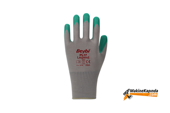 Beybi PL17 Legend Polyester Örme Lateks İş Eldiveni No:10