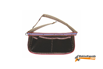 Çivi Önlüğü Siyah Deri Körüklü (015703)