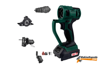 KLPRO KLMS18-20 18Volt/2,0Ah Li-ion Çift Akülü Vidalama Multi Set
