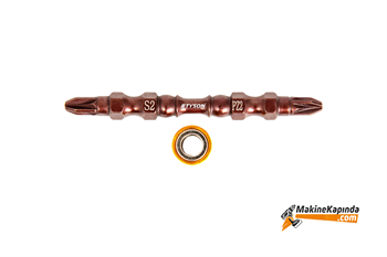 Tyson PZ2X65 mm S2 Çeliği Çift Yönlü Mıknatıs Uçlu Bits Uç (TYS9682)