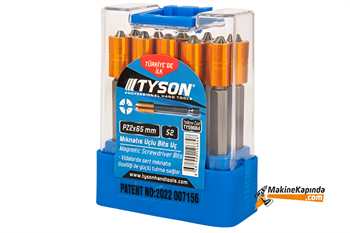 Tyson PZ2X65mm S2 Çeliği Tek Yönlü Mıknatıs Uçlu Bits Uç (1 Adet)