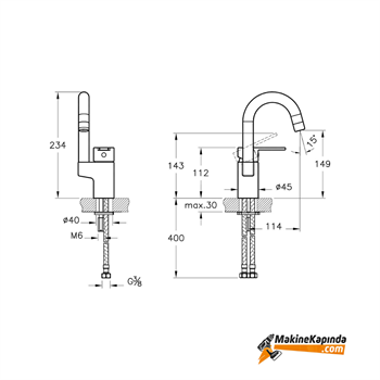 Artema A42534 Fold S Döner Borulu Lavabo Bataryası