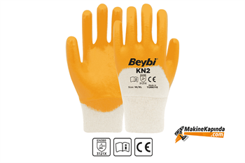 Beybi Kn2 Nitril Kaplı Pamuk İş Eldiveni 10 Numara