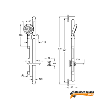 Artema 1F A45693 Master Sürgülü El Duşu Takımı
