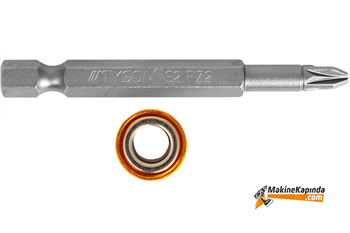 Tyson PZ2X65mm S2 Çeliği Tek Yönlü Mıknatıs Uçlu Bits Uç (1 Adet)