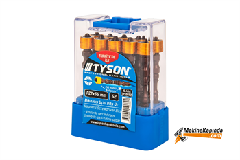 Tyson PZ2X65 mm S2 Çeliği Çift Yönlü Mıknatıs Uçlu Bits Uç (TYS9682)